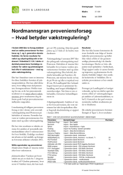 Nordmannsgran proveniensforsøg – Hvad betyder