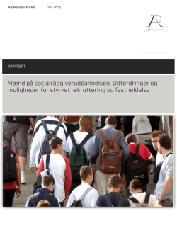 Mænd på socialrådgiveruddannelsen