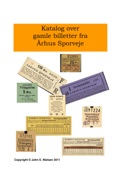 Katalog over gamle billetter fra Århus Sporveje