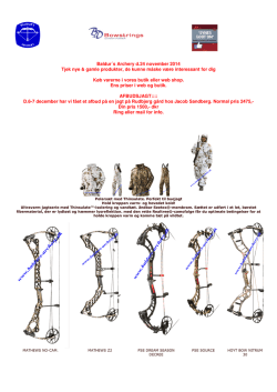 Baldur´s Archery d.24 november 2014 Tjek nye & gamle produkter