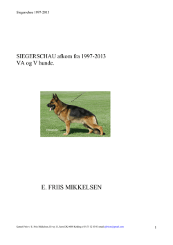 Tyske Tophunde med 10 eller flere afkom på Siegerschau fra 1997