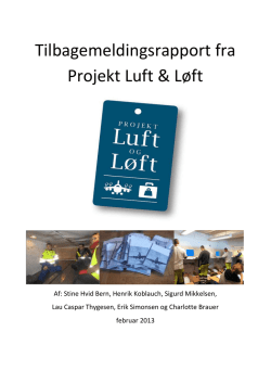 Tilbagemeldingsrapport fra Projekt Luft & Løft