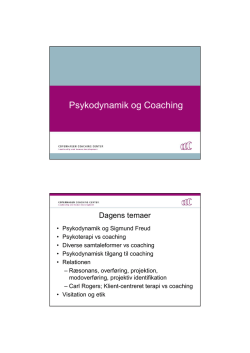 Psykodynamik og Coaching