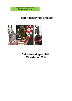 Træningsstævne i dressur Rytterforeningen Hviid 25. oktober 2014