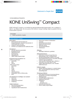 KONE UniSwing™ Compact