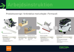 Arbejdsinstruktion for Festools dyksav