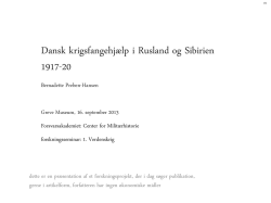 Dansk krigsfangehjælp i Rusland og Sibirien 1917-20