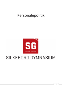 Personalepolitik - Silkeborg Gymnasium