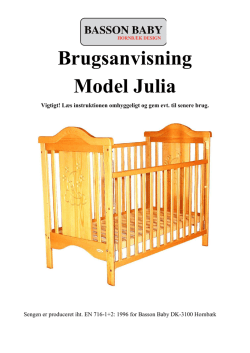 Brugsanvisning Model Julia