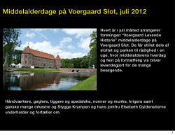 Middelalderdage på Voergaard Slot (PDF)