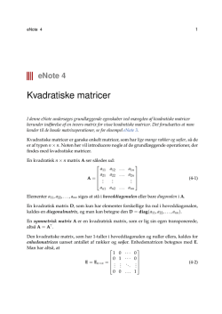 Kvadratiske matricer