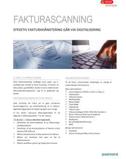 FAKTURASCANNING - Data Scanning A/S