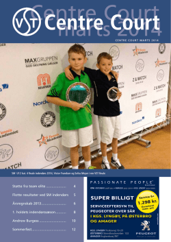 Nr. 1 - 2014 - Virum-Sorgenfri Tennisklub