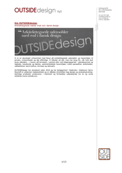 Info-mappe - OUTSIDEdesign