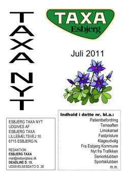 Juli 2011 - Esbjerg Taxa