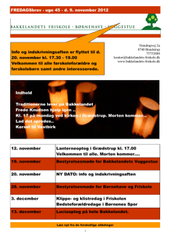 9. november 2012 - Bakkelandets Friskole