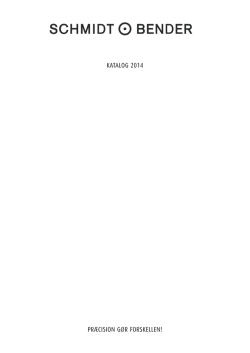 præcision gør forskellen! katalog 2014
