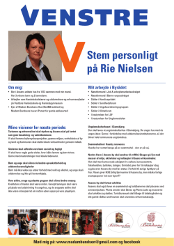 Stem personligt på Rie Nielsen