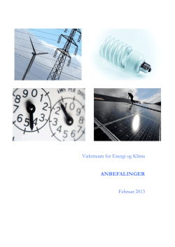 Anbefalinger fra vækstteam energi og klima