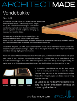 Vendebakke - architectmade