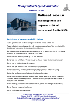Ilulissat– 1406 ILU - Nordgrønlands Ejendomskontor