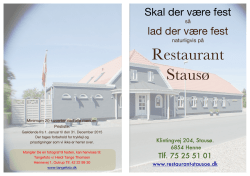 Se menuen her! - Restaurant Stausø