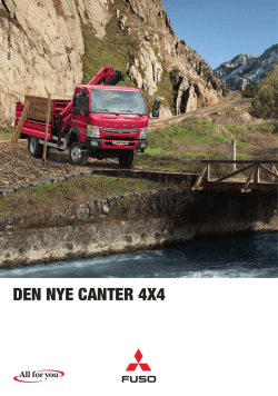 Canter 4x4 Brochure - FUSO Canter lastbiler