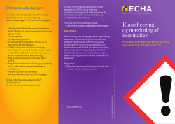 Klassificering og mærkning af kemikalier - ECHA
