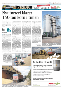 Nyt tørreri klarer 150 ton korn i timen - Dan