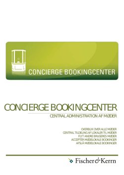 CONCIERGE BOOKINGCENTER - Central mødeadministration.indd