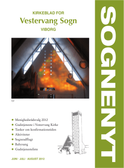 Sognenyt 2012/3 - Vestervang Kirke