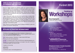 Workshops - Metaphysical Center of Canada Corporation