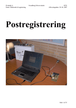 Eksamensprojekt Elteknik A - Postregistrering