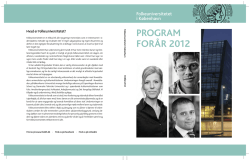 PROGRAM FORåR 2012 - Folkeuniversitetet i København