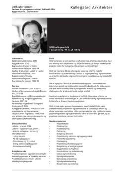Hent mit CV (PDF-fil) - Kullegaard Arkitekter