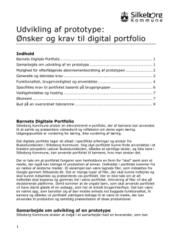 Ønsker og krav til digital portfolio
