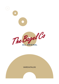 VAREKATALOG - The Bagel Co