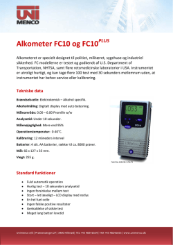 Alkometer FC10 og FC10 PLUS
