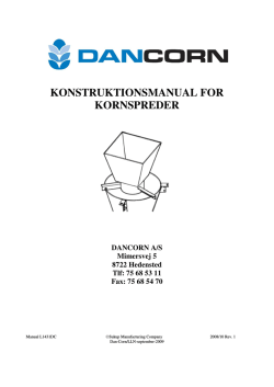 Manual for kornspreder