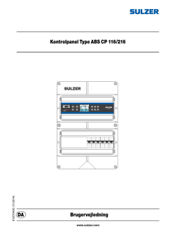 ABS control panel CP 116/216, User Guide