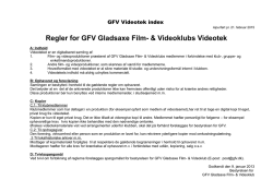 Videotek-index - GFV Gladsaxe Film