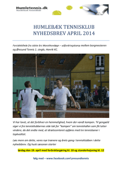 April 2014 - Humlebæk Tennis Klub