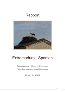 Turrapport Extremadura april/maj 2013