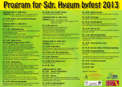 Program for Sdr. Hygum byfest 2013