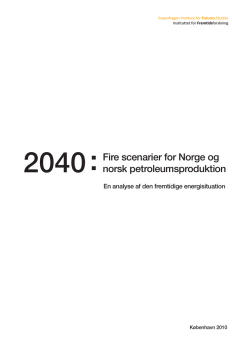 2040 Fire scenarier for Norge og norsk petroleumsproduktion