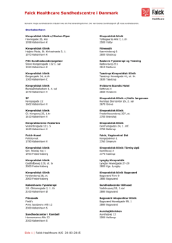 Falck Healthcare Sundhedscentre i Danmark