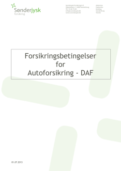 Autoforsikring-Daf - Sønderjysk Forsikring G/S