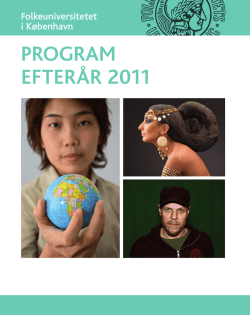 PROGRAM EFTERåR 2011 - Folkeuniversitetet i København