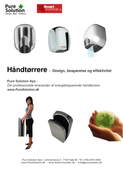 Håndtørrere – Design, besparelse og effektivitet