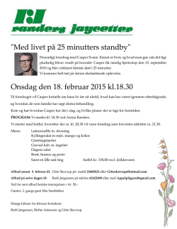 "Med livet på 25 minutters standby" Onsdag den 18. februar 2015 kl
